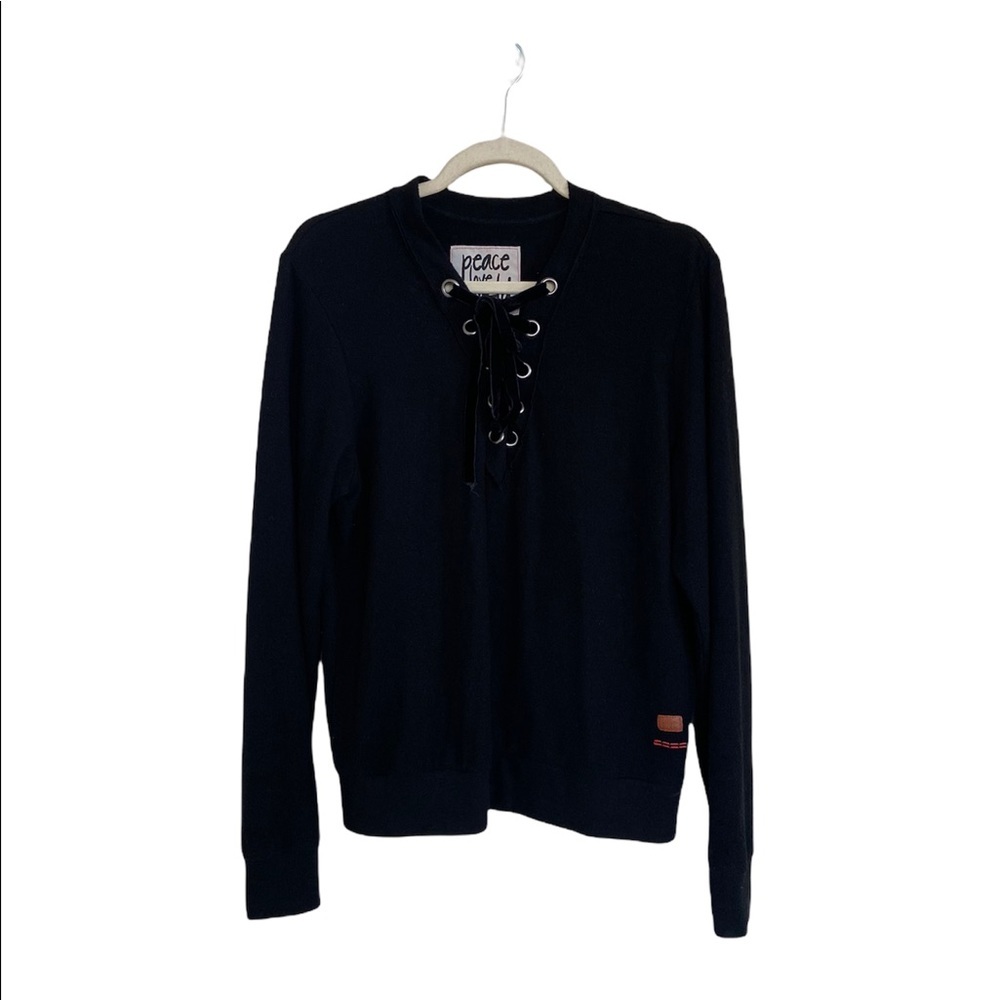 Peace Love World Grommet Sweater